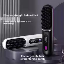 Smooth Hair Anywhere — The Wireless Ceramic Straightening Brush You’ll Love!