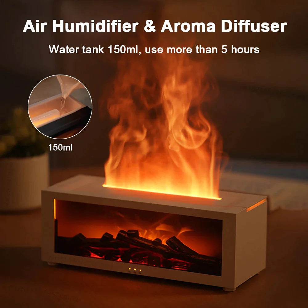 FlameGlow™ LED Humidifier & Aroma Diffuser