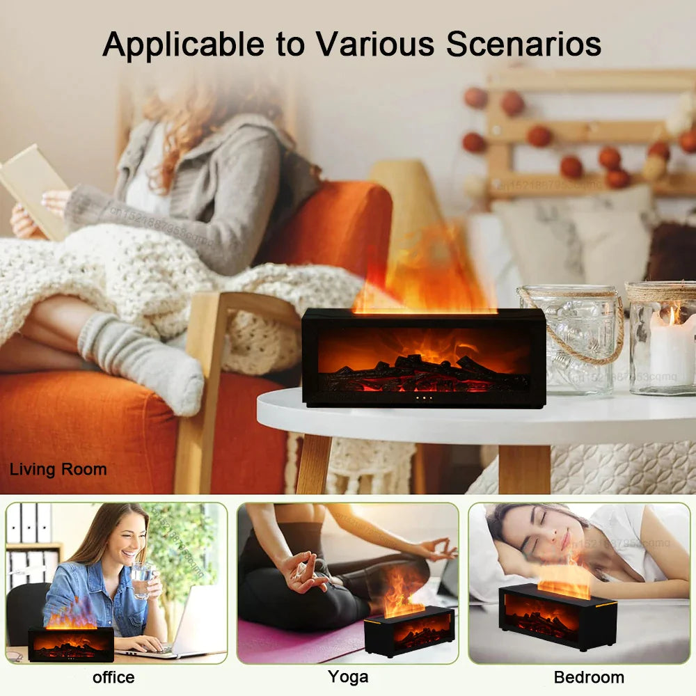 FlameGlow™ LED Humidifier & Aroma Diffuser